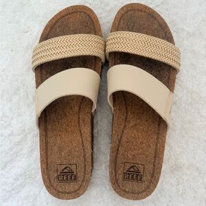 Reef Women’s Neutral Dual-Strap Slide Sandals